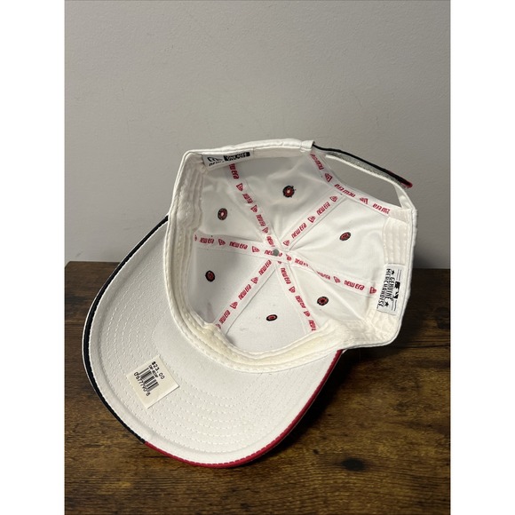 Atlanta Braves Hat/Cap Baseball New Era Adjustable Strapback, WHITE/RED - Picture 4 of 7